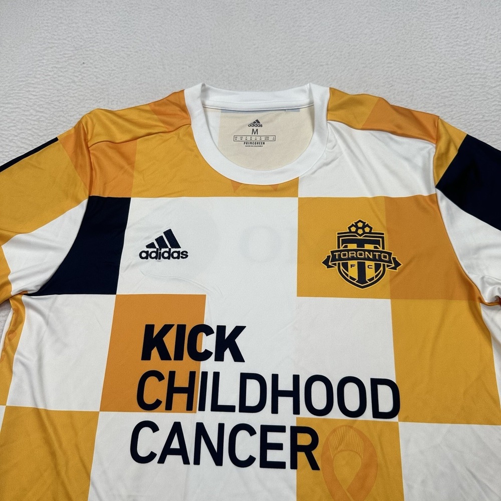 Toronto FC Soccer Jersey Size Medium Yellow Kick Childhood Cancer MLS - Picture 4 of 11